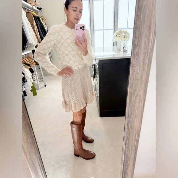 Preowned Tory Burch Brown Leather Knee-High Boots size 8 - Picture 11 of 11